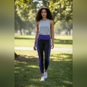 NWT UNDER ARMOUR Women's Project Rock LG Colorblock Ankle Leggings